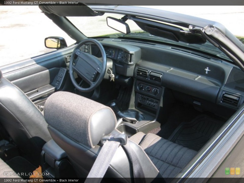 Black Interior Photo for the 1992 Ford Mustang GT Convertible #68693995