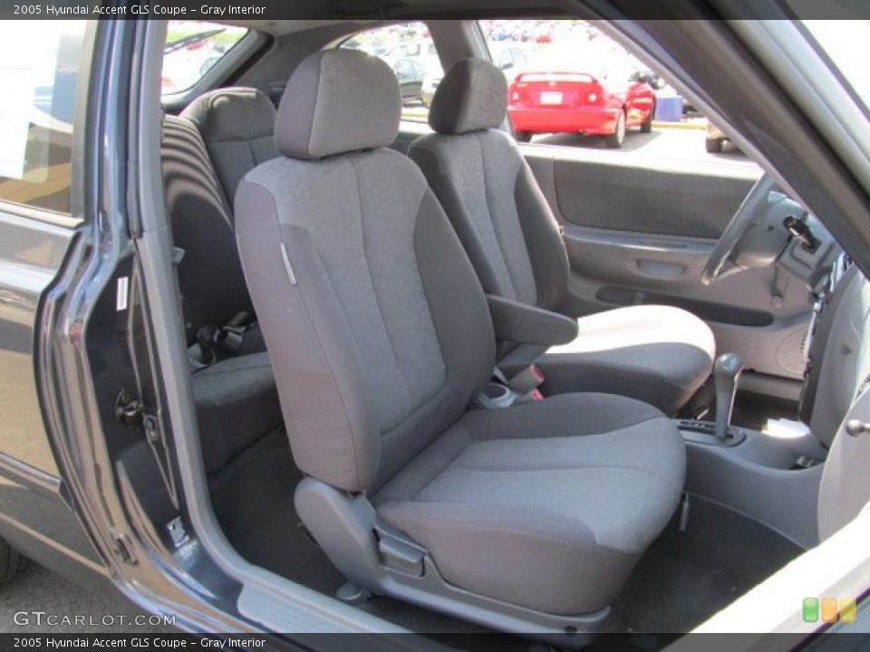 Gray Interior Front Seat for the 2005 Hyundai Accent GLS Coupe #68695678