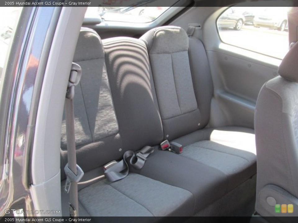 Gray Interior Rear Seat for the 2005 Hyundai Accent GLS Coupe #68695687