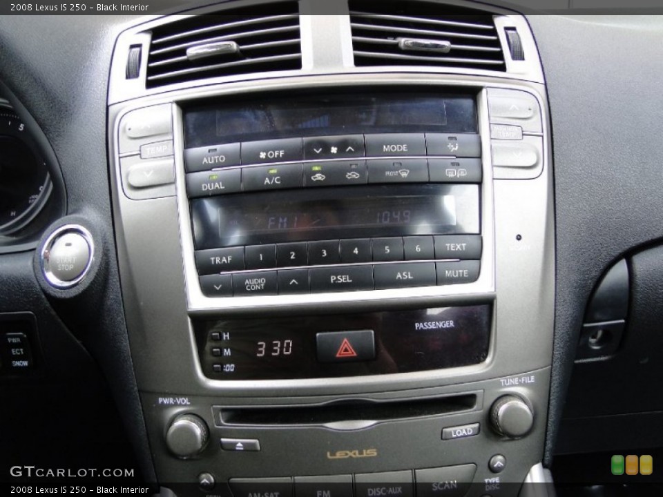 Black Interior Controls for the 2008 Lexus IS 250 #68697988