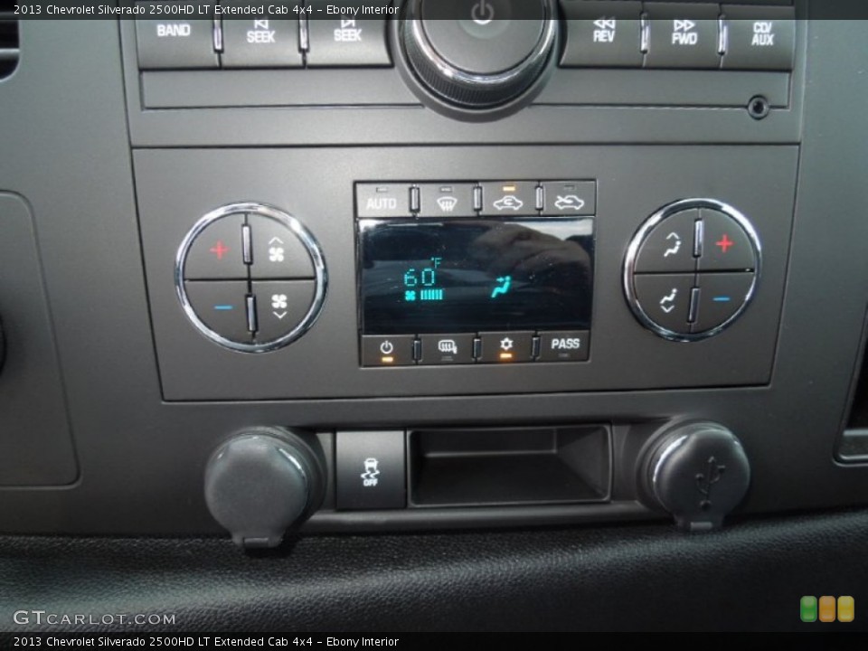 Ebony Interior Controls for the 2013 Chevrolet Silverado 2500HD LT Extended Cab 4x4 #68700910