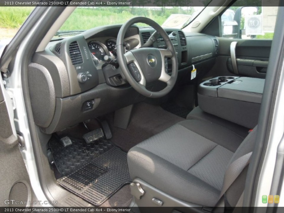 Ebony Interior Prime Interior for the 2013 Chevrolet Silverado 2500HD LT Extended Cab 4x4 #68700990
