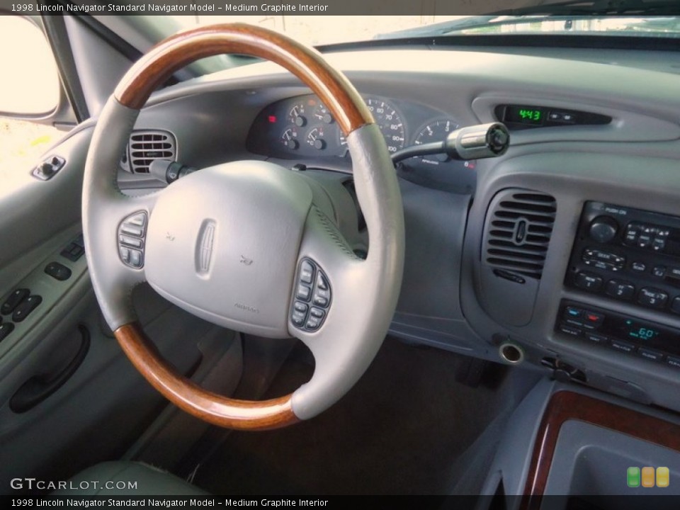 Medium Graphite Interior Steering Wheel for the 1998 Lincoln Navigator  #68701048