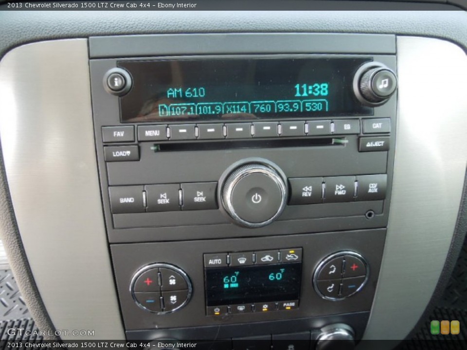 Ebony Interior Controls for the 2013 Chevrolet Silverado 1500 LTZ Crew Cab 4x4 #68701774