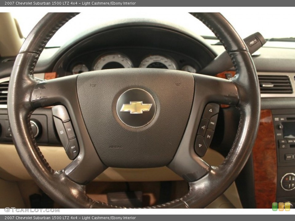 Light Cashmere/Ebony Interior Steering Wheel for the 2007 Chevrolet Suburban 1500 LTZ 4x4 #68704165