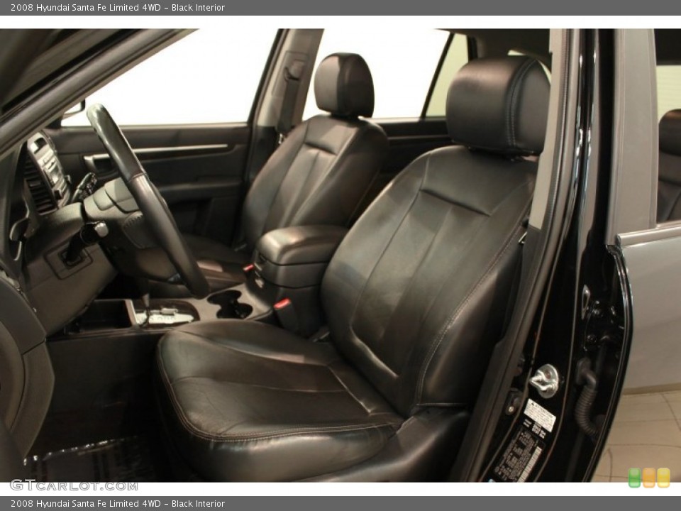 Black Interior Front Seat for the 2008 Hyundai Santa Fe Limited 4WD #68704681