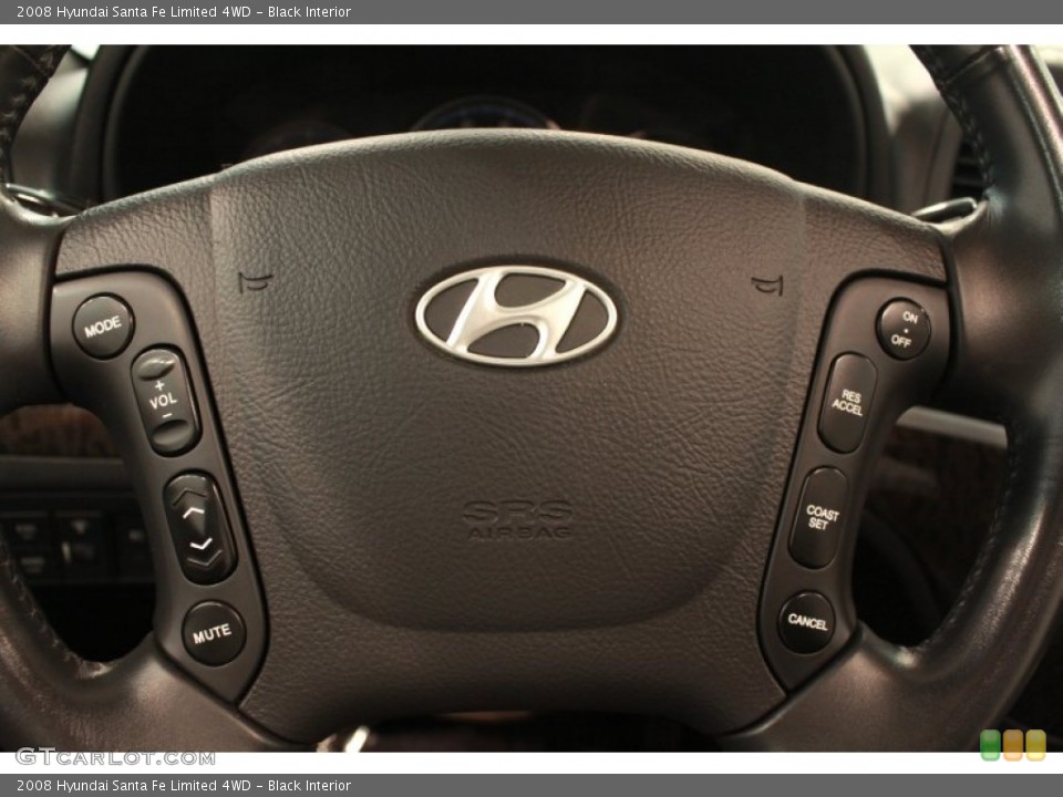 Black Interior Controls for the 2008 Hyundai Santa Fe Limited 4WD #68704699