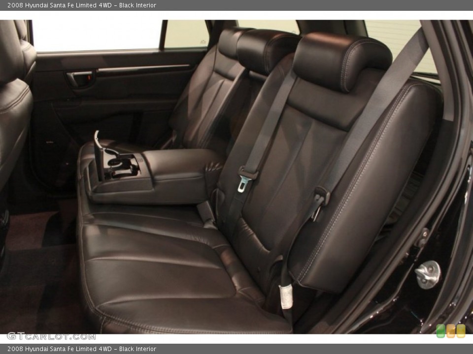 Black Interior Rear Seat for the 2008 Hyundai Santa Fe Limited 4WD #68704759