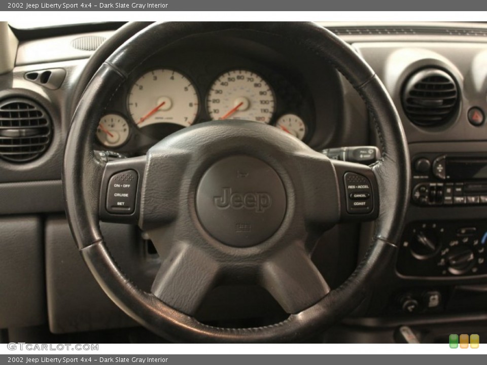 Dark Slate Gray Interior Steering Wheel for the 2002 Jeep Liberty Sport 4x4 #68705578