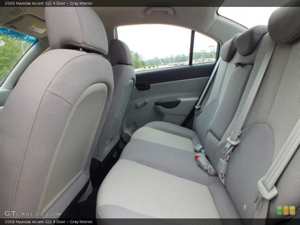 Gray Interior Rear Seat for the 2009 Hyundai Accent GLS 4 Door #68709358