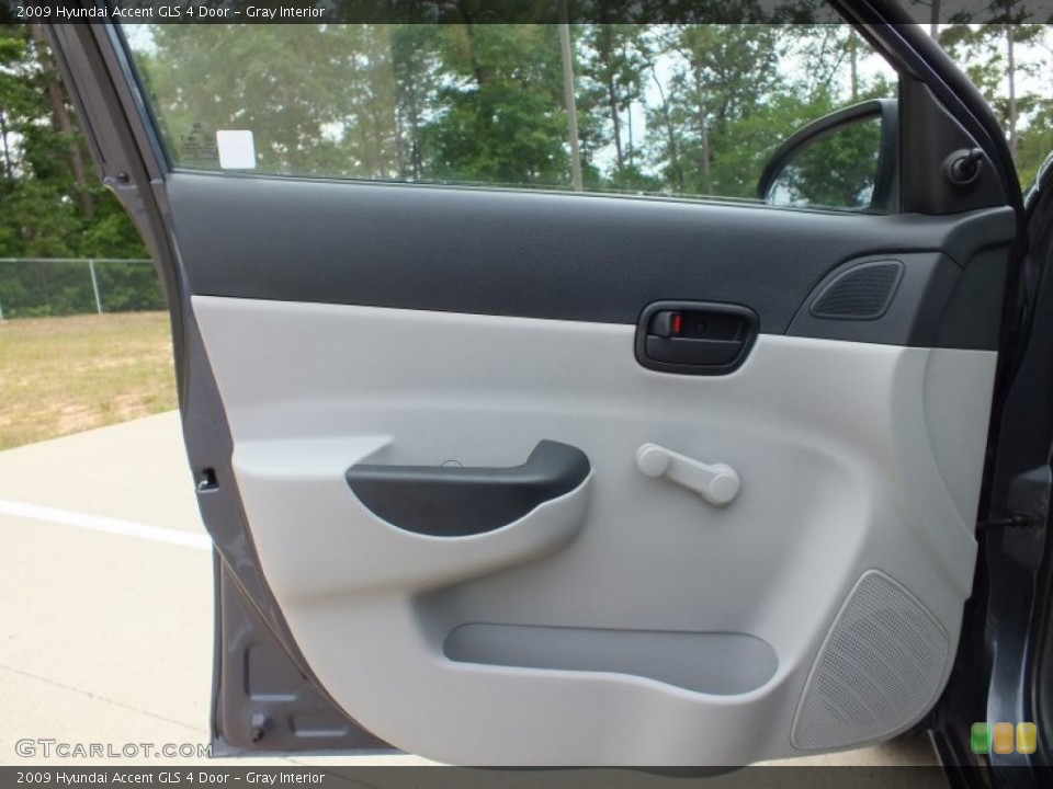 Gray Interior Door Panel for the 2009 Hyundai Accent GLS 4 Door #68709430