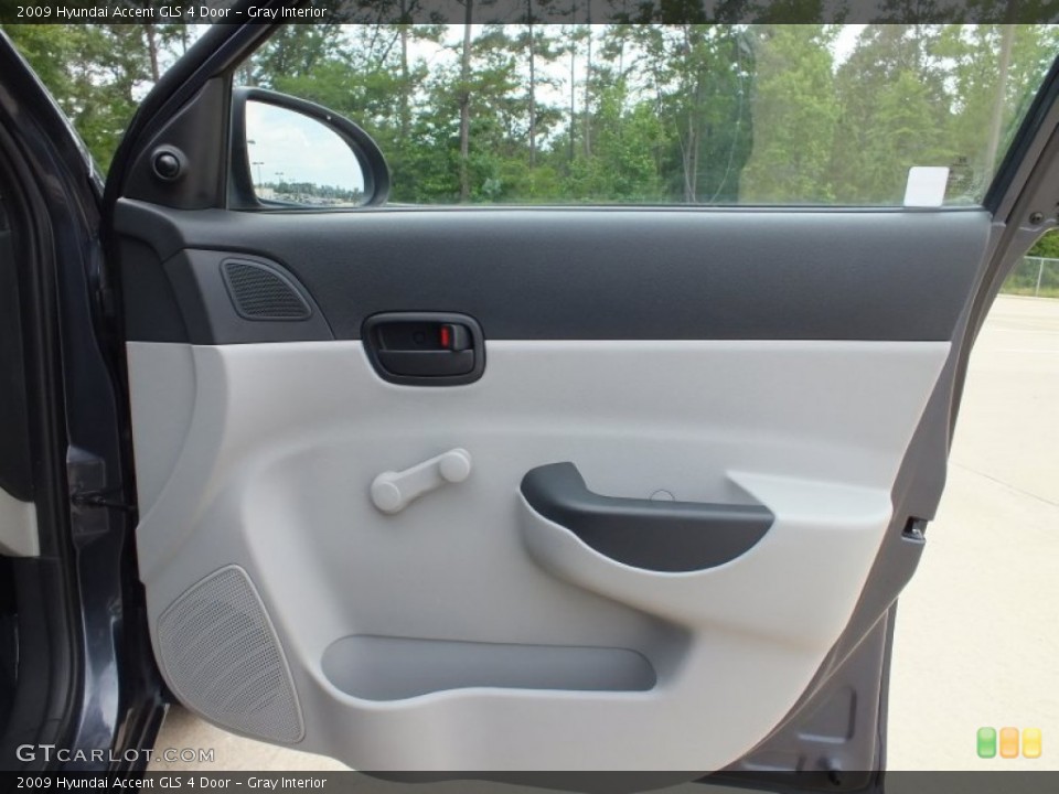 Gray Interior Door Panel for the 2009 Hyundai Accent GLS 4 Door #68709440