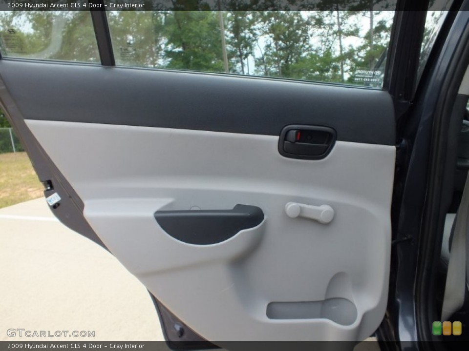 Gray Interior Door Panel for the 2009 Hyundai Accent GLS 4 Door #68709454