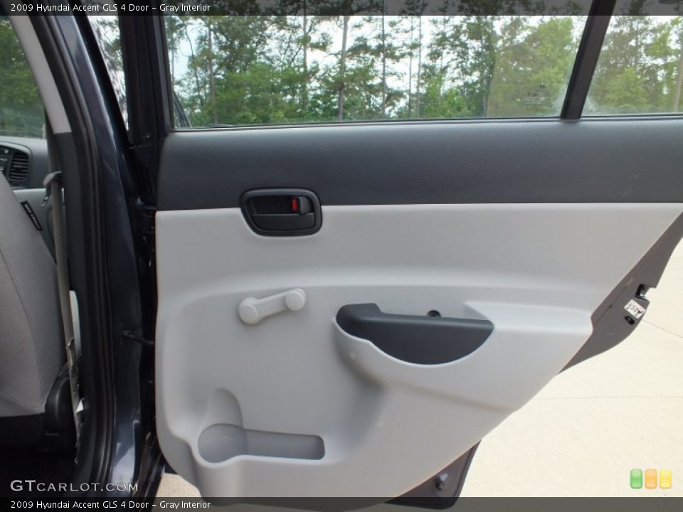 Gray Interior Door Panel for the 2009 Hyundai Accent GLS 4 Door #68709463