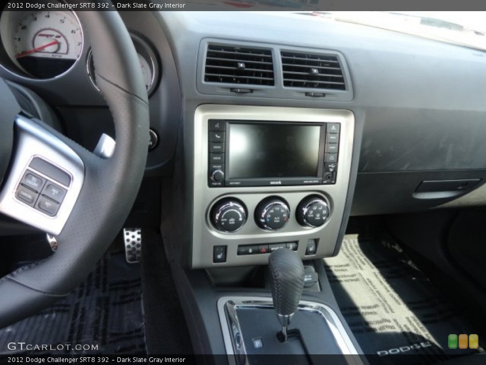Dark Slate Gray Interior Controls for the 2012 Dodge Challenger SRT8 392 #68709821