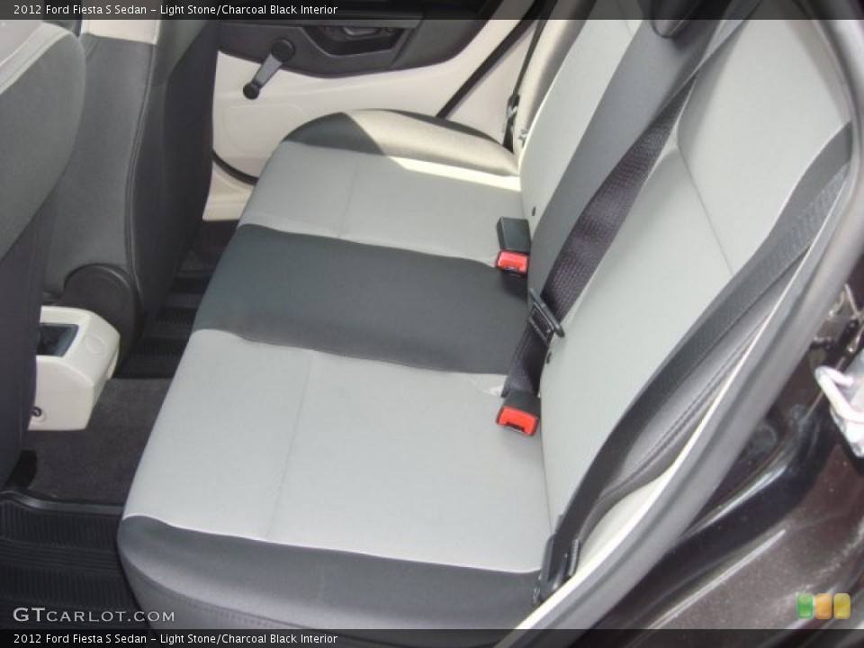 Light Stone/Charcoal Black Interior Rear Seat for the 2012 Ford Fiesta S Sedan #68710129
