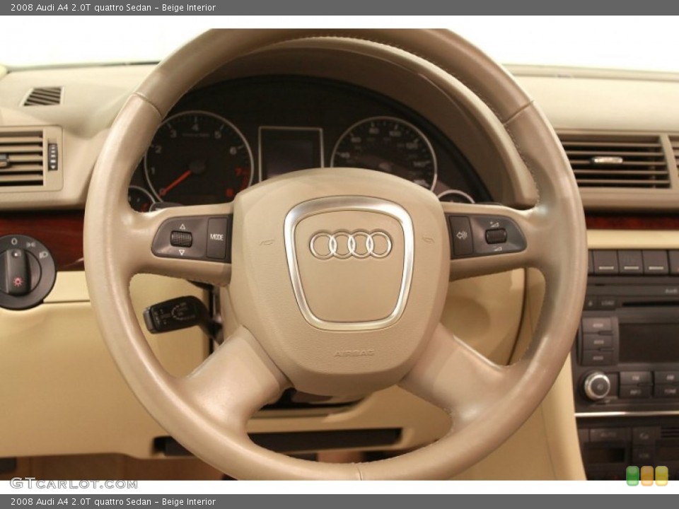 Beige Interior Steering Wheel for the 2008 Audi A4 2.0T quattro Sedan #68711394