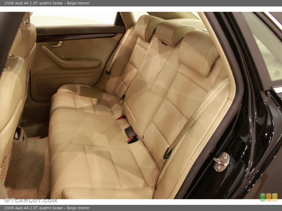Beige Interior Rear Seat for the 2008 Audi A4 2.0T quattro Sedan #68711470