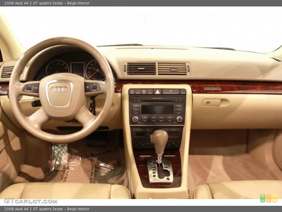 Beige Interior Dashboard for the 2008 Audi A4 2.0T quattro Sedan #68711488