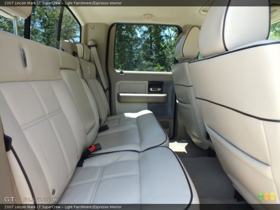 Light Parchment/Espresso Interior Rear Seat for the 2007 Lincoln Mark LT SuperCrew #68711907