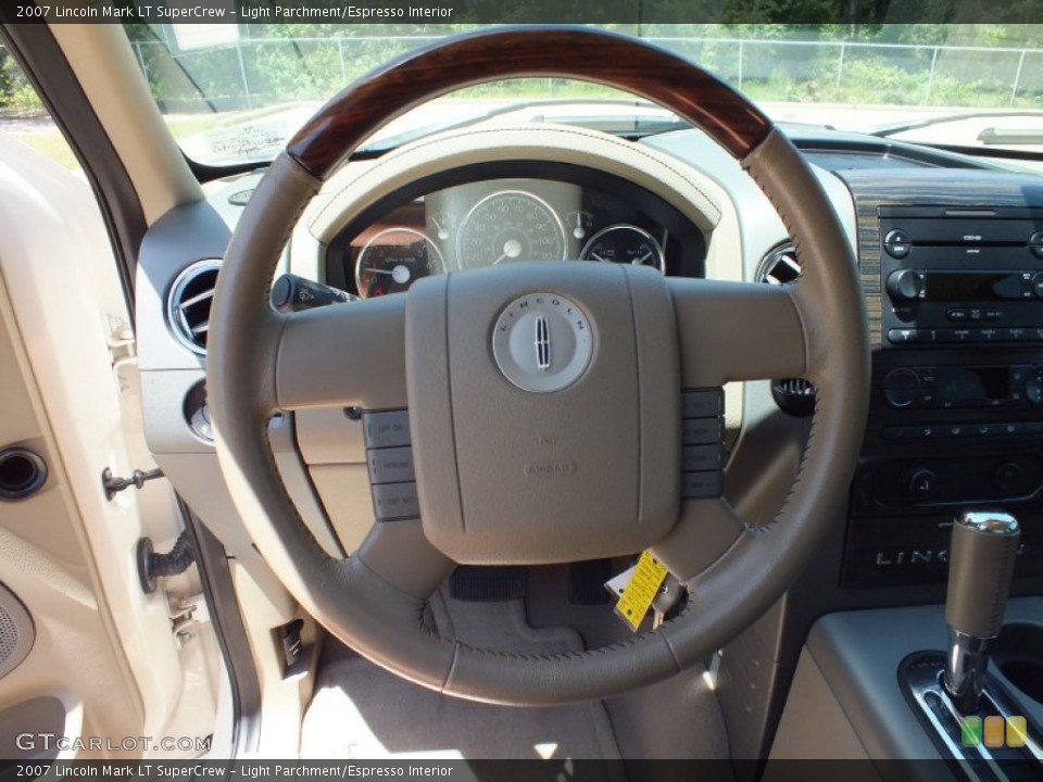 Light Parchment/Espresso Interior Steering Wheel for the 2007 Lincoln Mark LT SuperCrew #68711968
