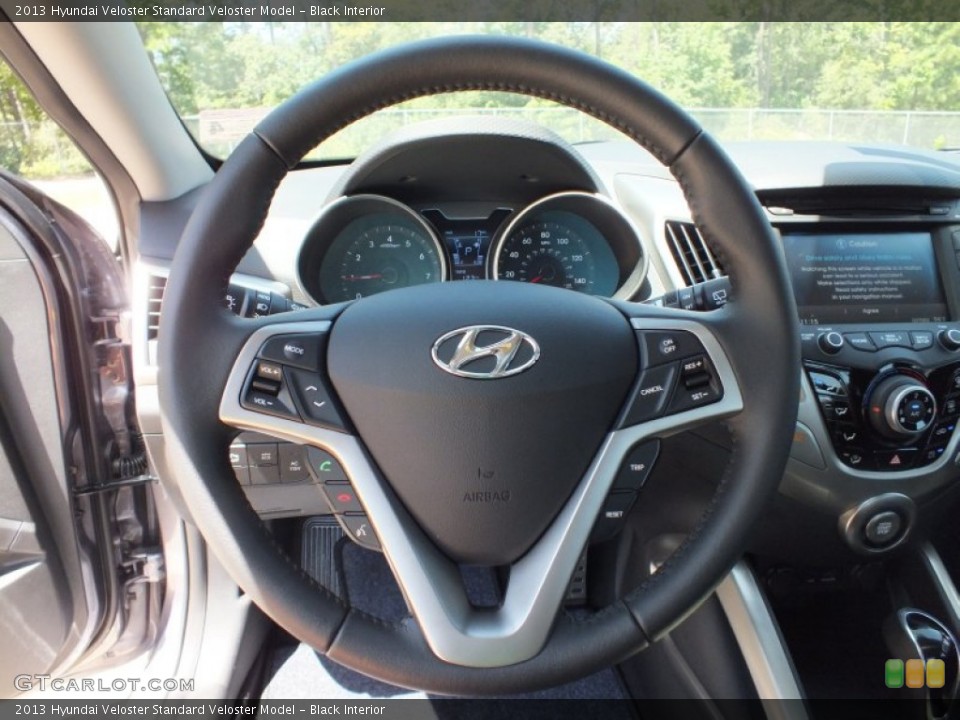 Black Interior Steering Wheel for the 2013 Hyundai Veloster  #68712307