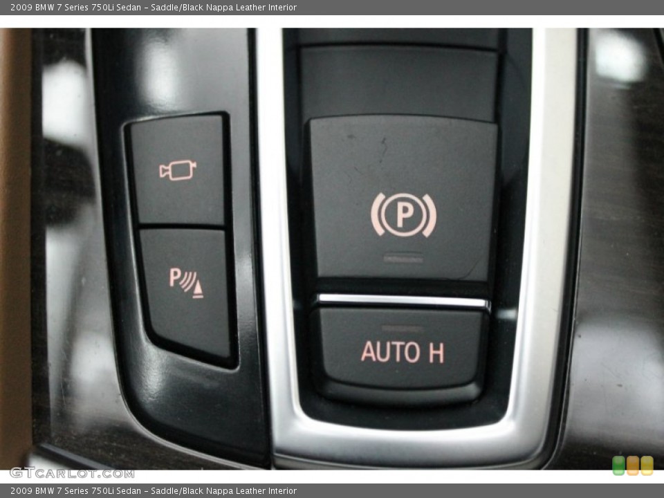 Saddle/Black Nappa Leather Interior Controls for the 2009 BMW 7 Series 750Li Sedan #68715844