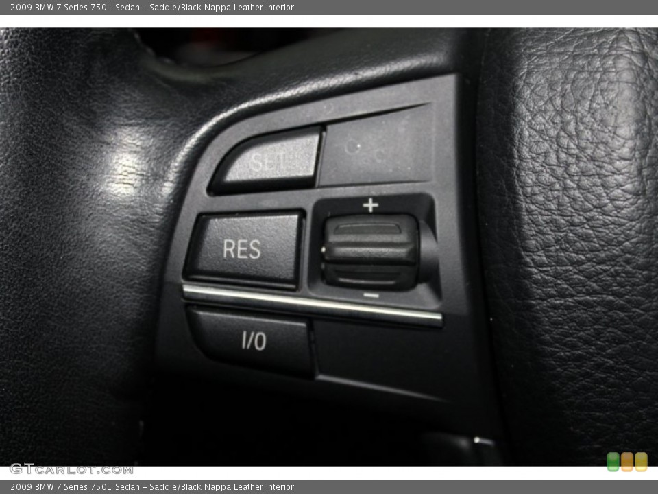 Saddle/Black Nappa Leather Interior Controls for the 2009 BMW 7 Series 750Li Sedan #68715907