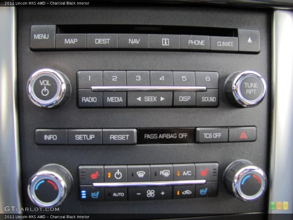 Charcoal Black Interior Controls for the 2011 Lincoln MKS AWD #68717188