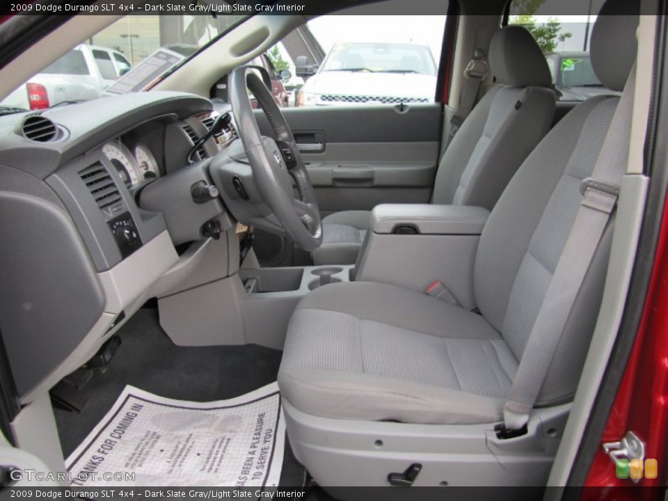 Dark Slate Gray/Light Slate Gray Interior Front Seat for the 2009 Dodge Durango SLT 4x4 #68717645