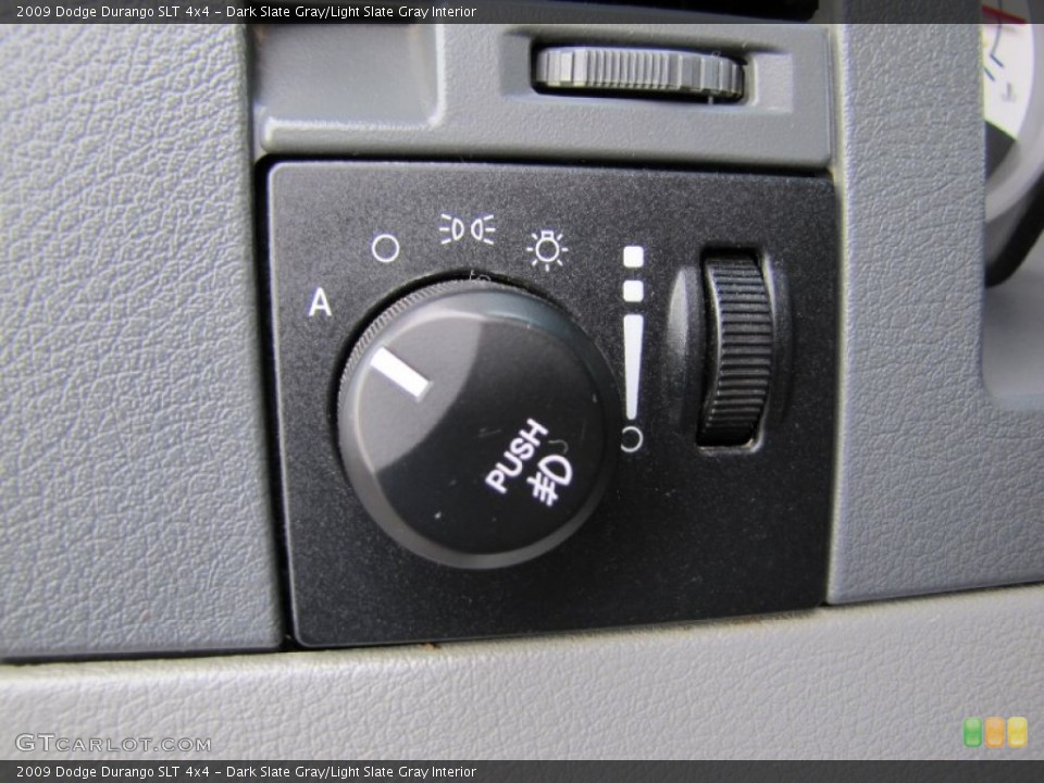 Dark Slate Gray/Light Slate Gray Interior Controls for the 2009 Dodge Durango SLT 4x4 #68717713