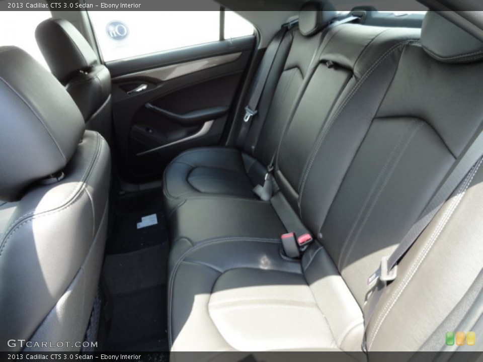 Ebony Interior Rear Seat for the 2013 Cadillac CTS 3.0 Sedan #68717761