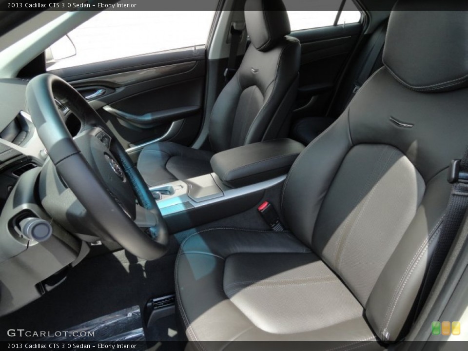 Ebony Interior Front Seat for the 2013 Cadillac CTS 3.0 Sedan #68717788