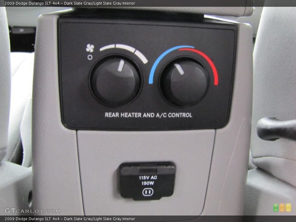 Dark Slate Gray/Light Slate Gray Interior Controls for the 2009 Dodge Durango SLT 4x4 #68717812