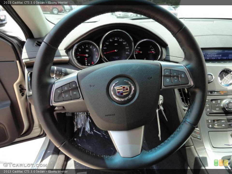 Ebony Interior Steering Wheel for the 2013 Cadillac CTS 3.0 Sedan #68717827