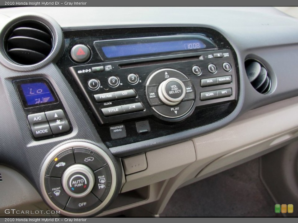 Gray Interior Controls for the 2010 Honda Insight Hybrid EX #68722663