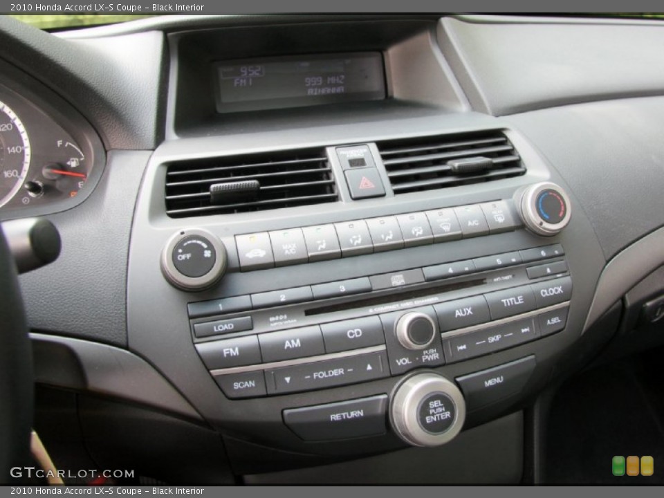 Black Interior Controls for the 2010 Honda Accord LX-S Coupe #68722858