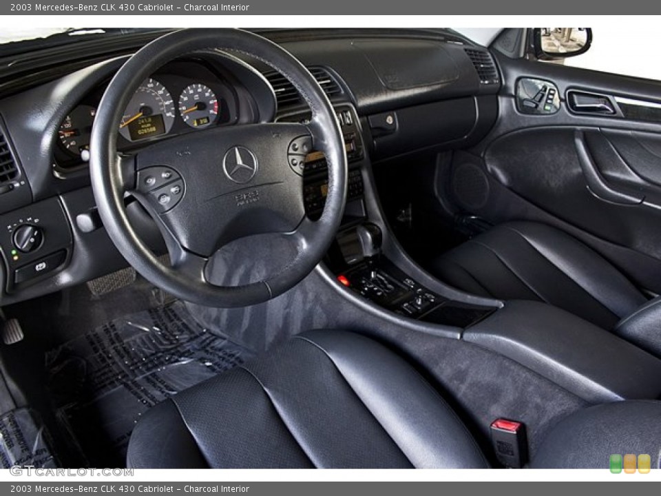 Charcoal Interior Prime Interior for the 2003 Mercedes-Benz CLK 430 Cabriolet #68727406
