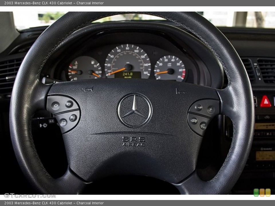 Charcoal Interior Steering Wheel for the 2003 Mercedes-Benz CLK 430 Cabriolet #68727415