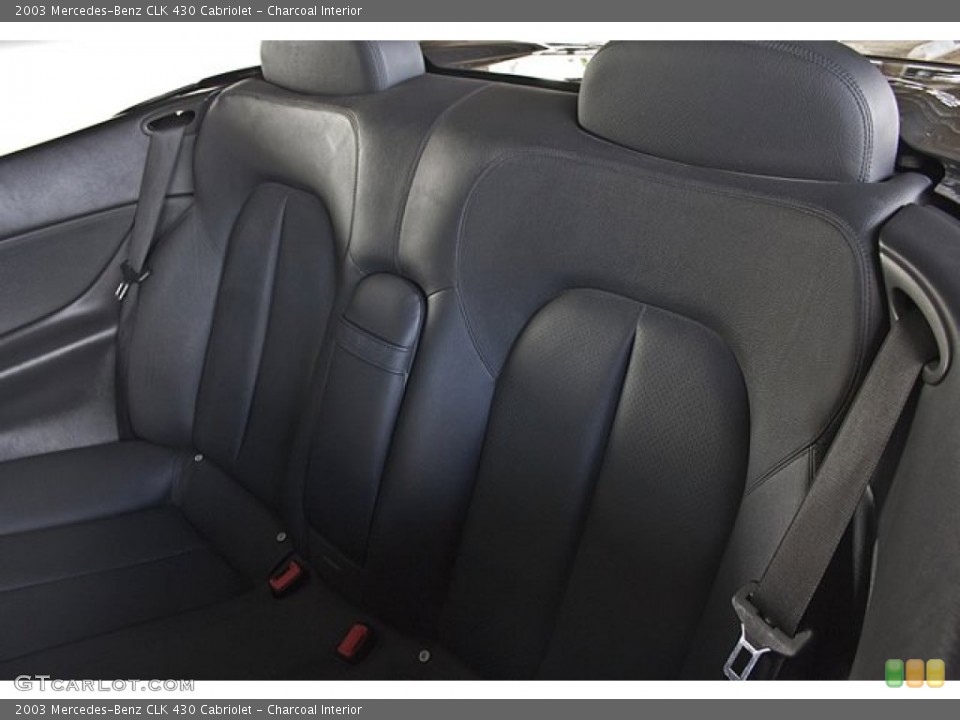 Charcoal Interior Rear Seat for the 2003 Mercedes-Benz CLK 430 Cabriolet #68727457