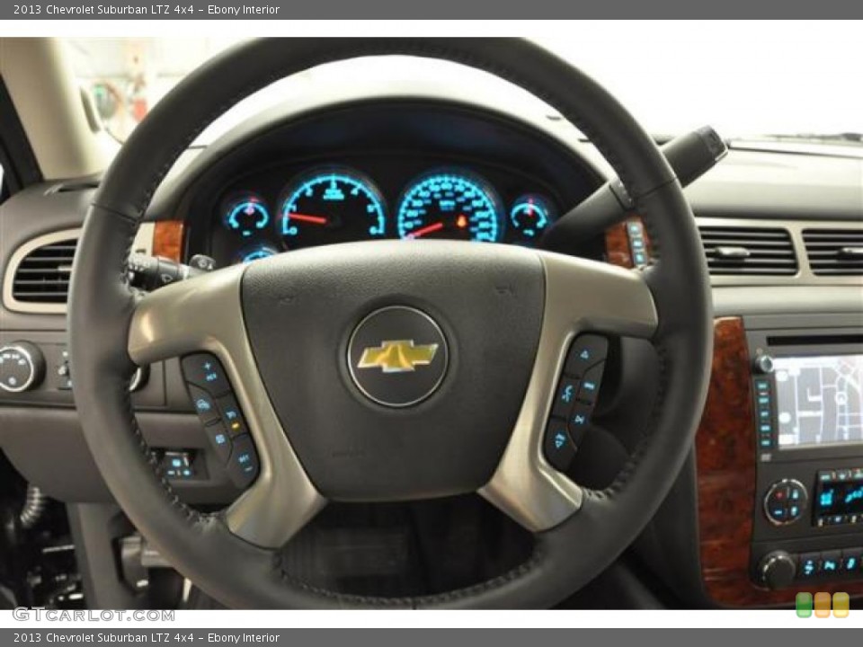 Ebony Interior Steering Wheel for the 2013 Chevrolet Suburban LTZ 4x4 #68727964