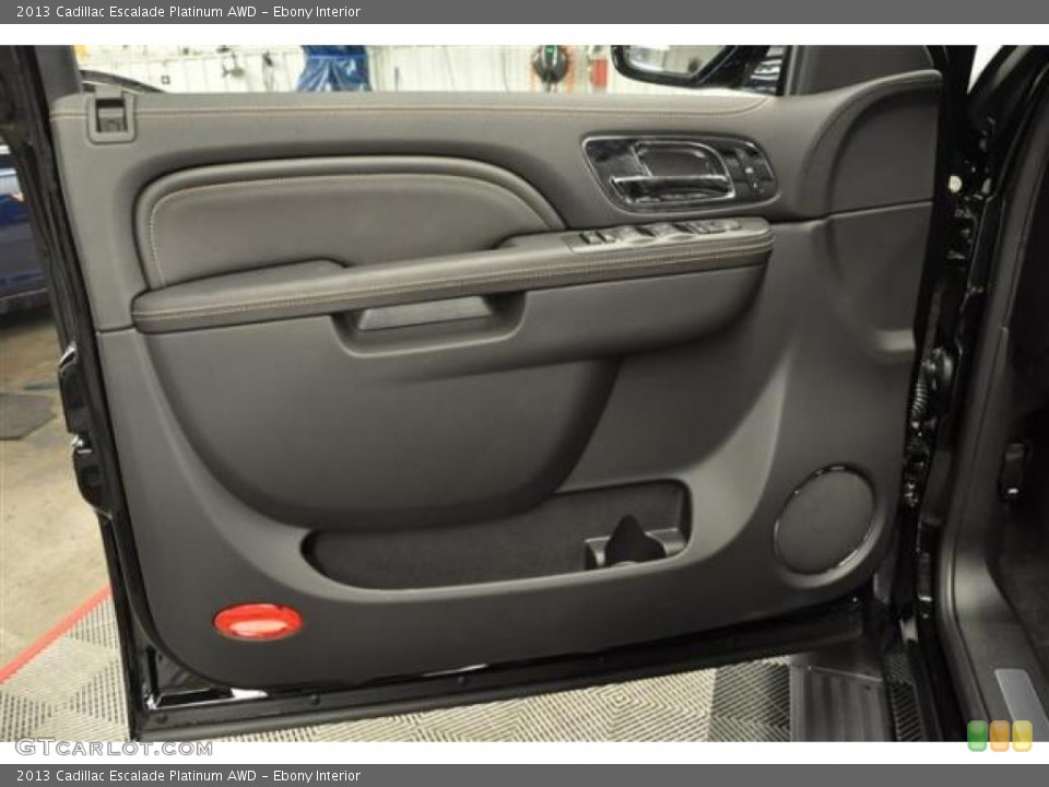 Ebony Interior Door Panel for the 2013 Cadillac Escalade Platinum AWD #68728141