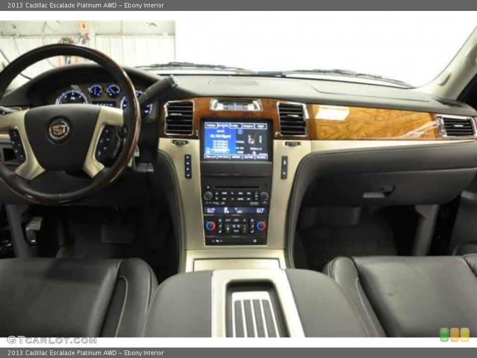 Ebony Interior Dashboard for the 2013 Cadillac Escalade Platinum AWD #68728222