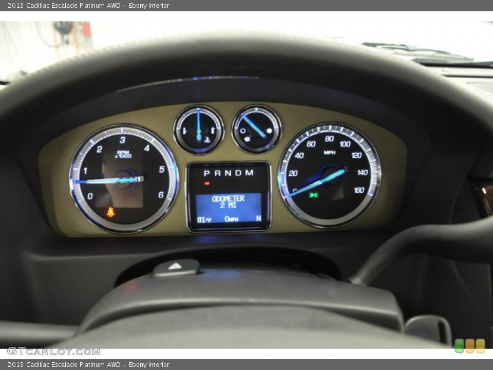 Ebony Interior Gauges for the 2013 Cadillac Escalade Platinum AWD #68728249