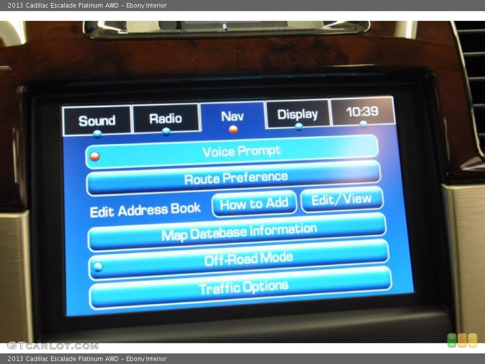 Ebony Interior Controls for the 2013 Cadillac Escalade Platinum AWD #68728327