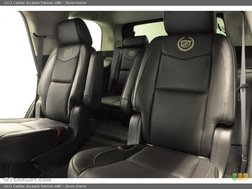 Ebony Interior Rear Seat for the 2013 Cadillac Escalade Platinum AWD #68728441
