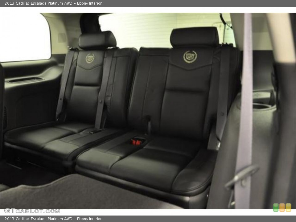 Ebony Interior Rear Seat for the 2013 Cadillac Escalade Platinum AWD #68728468