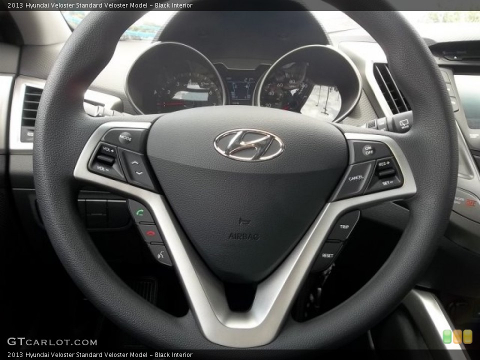 Black Interior Steering Wheel for the 2013 Hyundai Veloster  #68729149