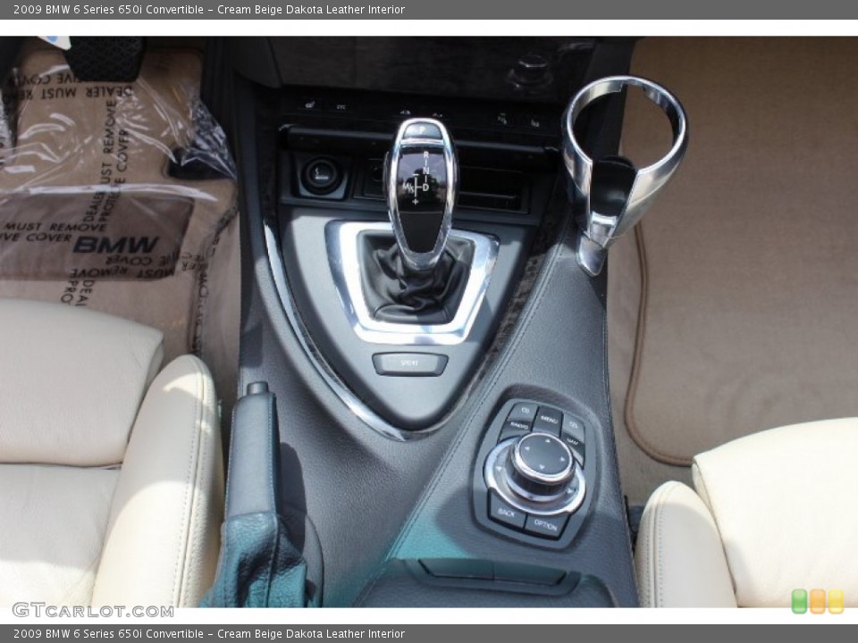 Cream Beige Dakota Leather Interior Transmission for the 2009 BMW 6 Series 650i Convertible #68731301