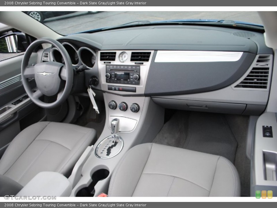 Dark Slate Gray/Light Slate Gray Interior Dashboard for the 2008 Chrysler Sebring Touring Convertible #68732846